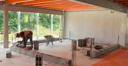 Mur en blocs bruts local technique